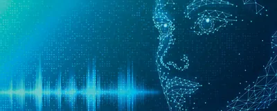 Illustration of talking AI
